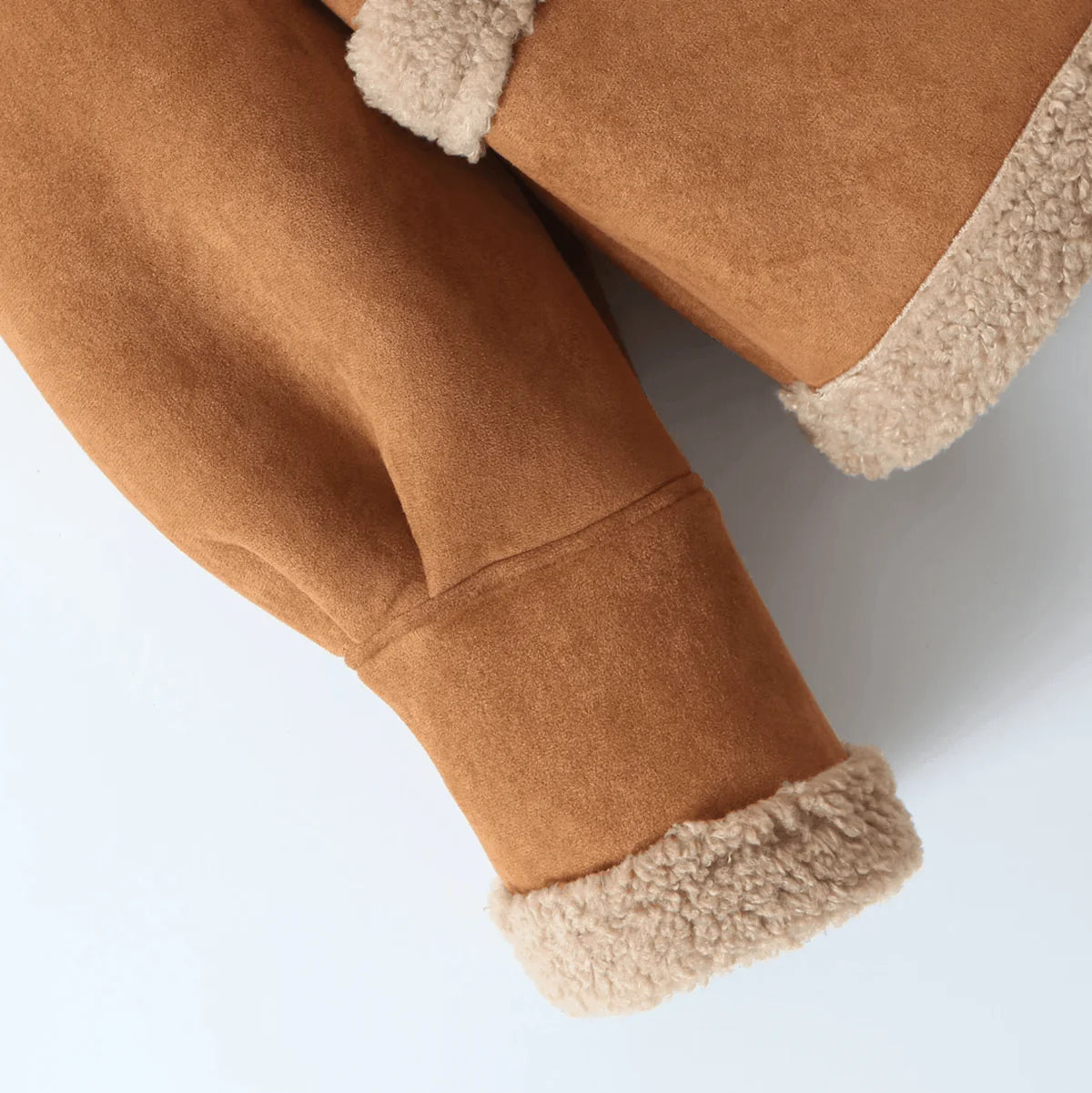 Océane Vêtements-Aviatrice Lambswool Suede Jacket
