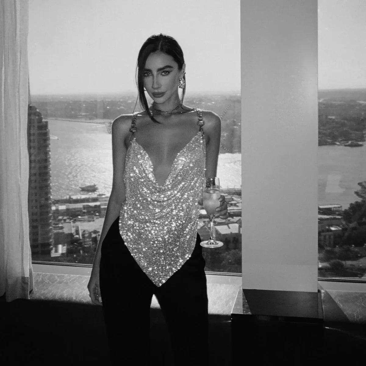 Océane Vêtements- Diamond Mesh Chain Top