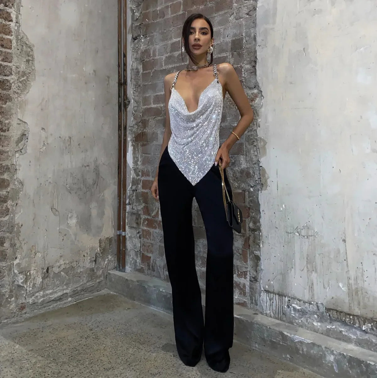 Océane Vêtements- Diamond Mesh Chain Top