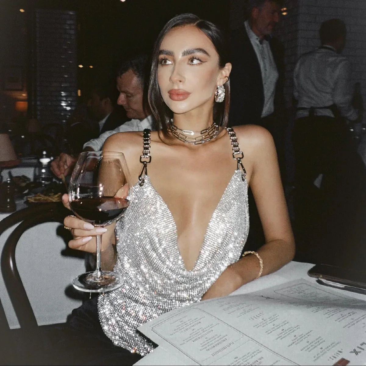 Océane Vêtements- Diamond Mesh Chain Top