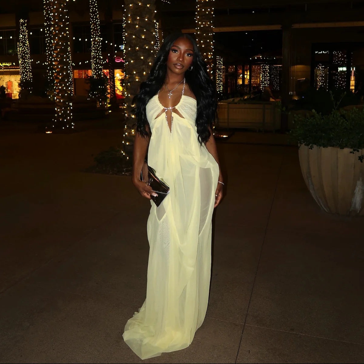 Océane Vêtements- Naia Mesh Maxi Dress