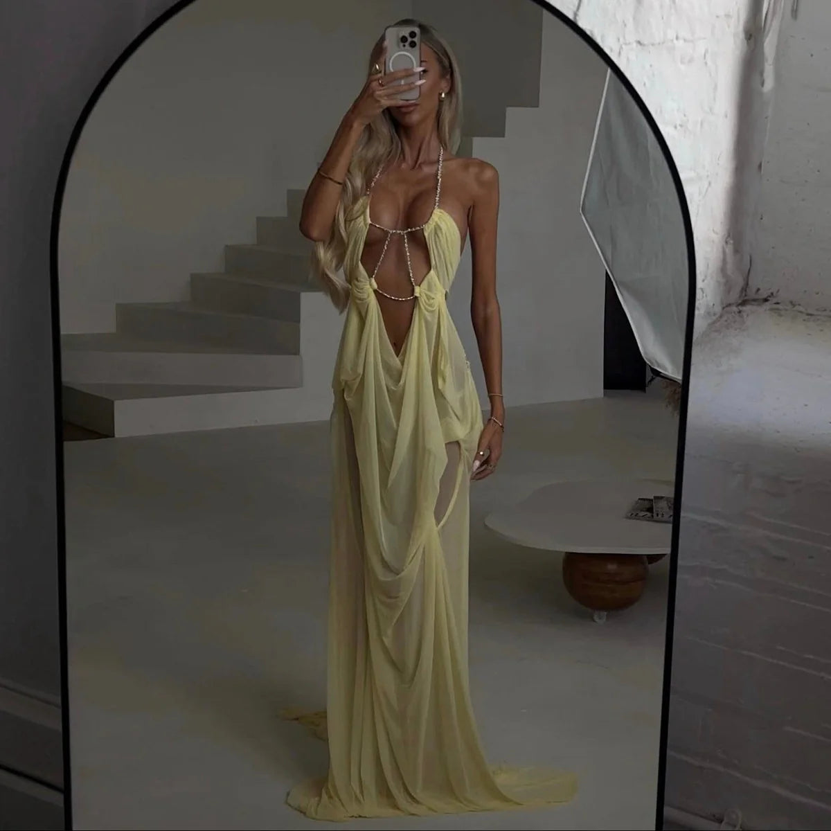 Océane Vêtements- Naia Mesh Maxi Dress
