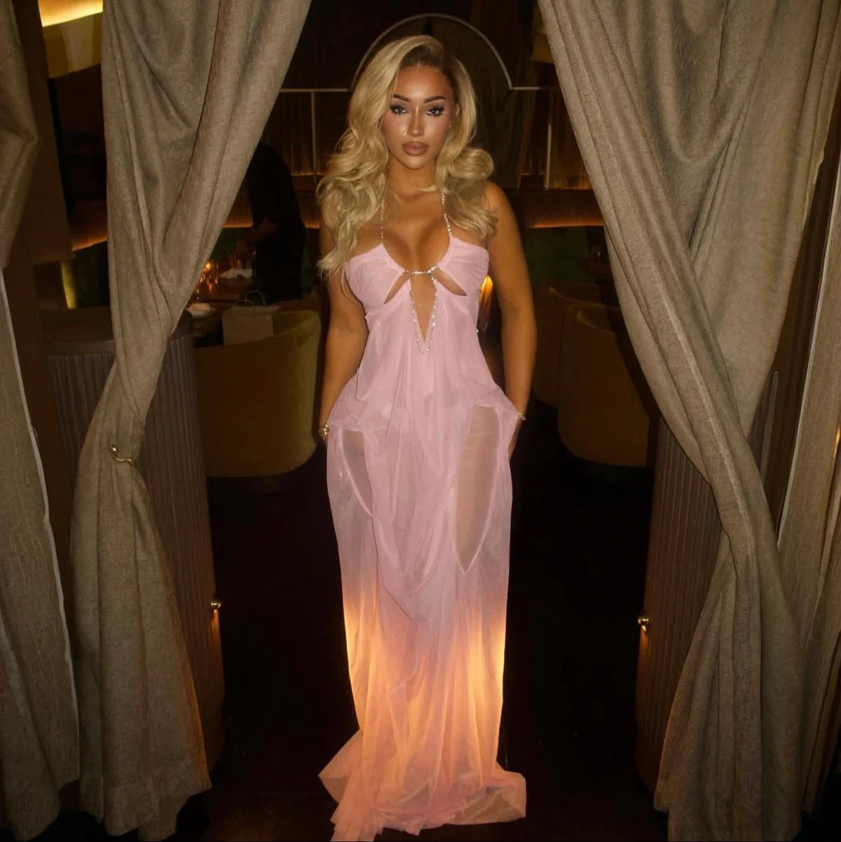 Océane Vêtements- Naia Mesh Maxi Dress