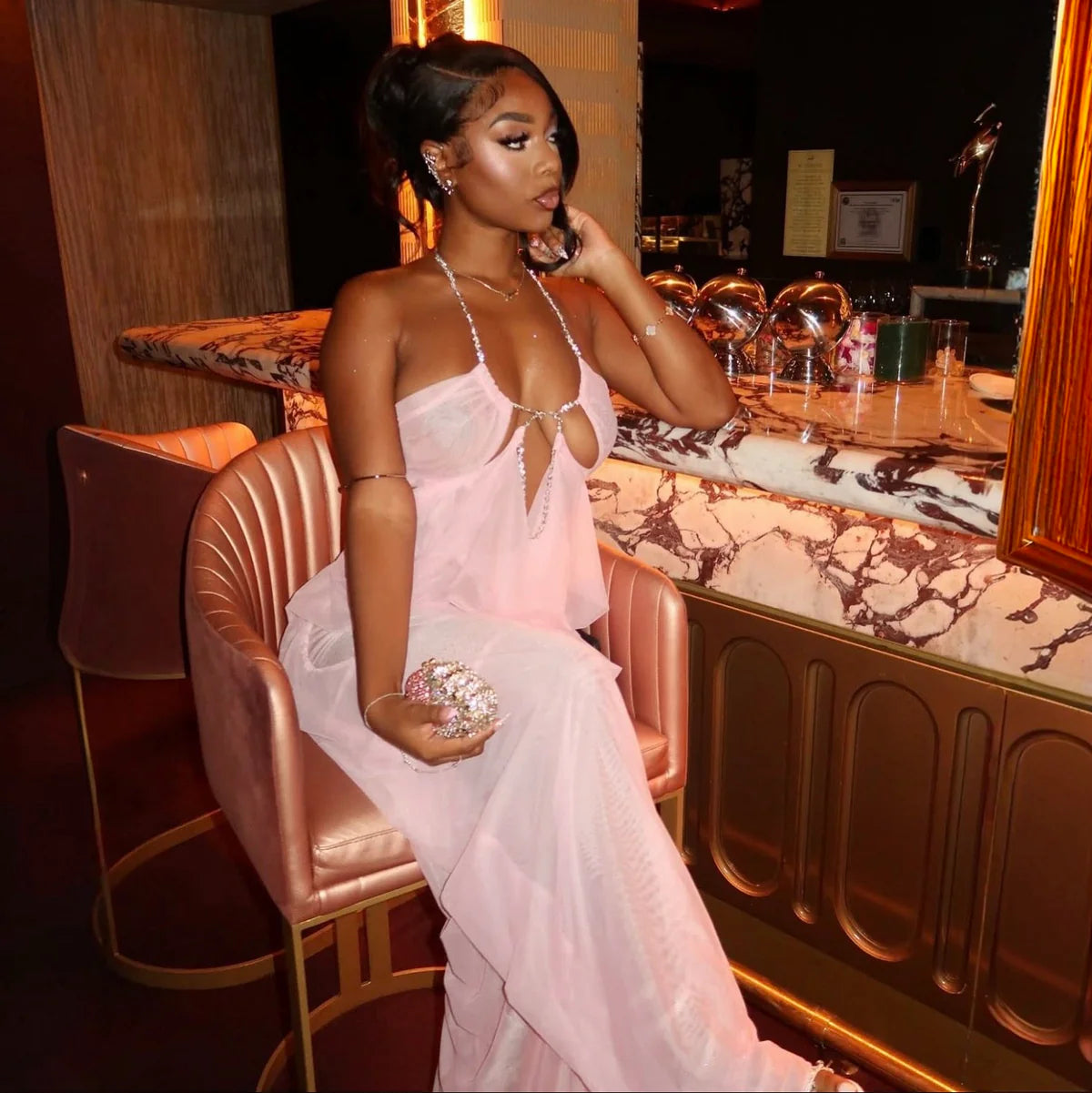 Océane Vêtements- Naia Mesh Maxi Dress