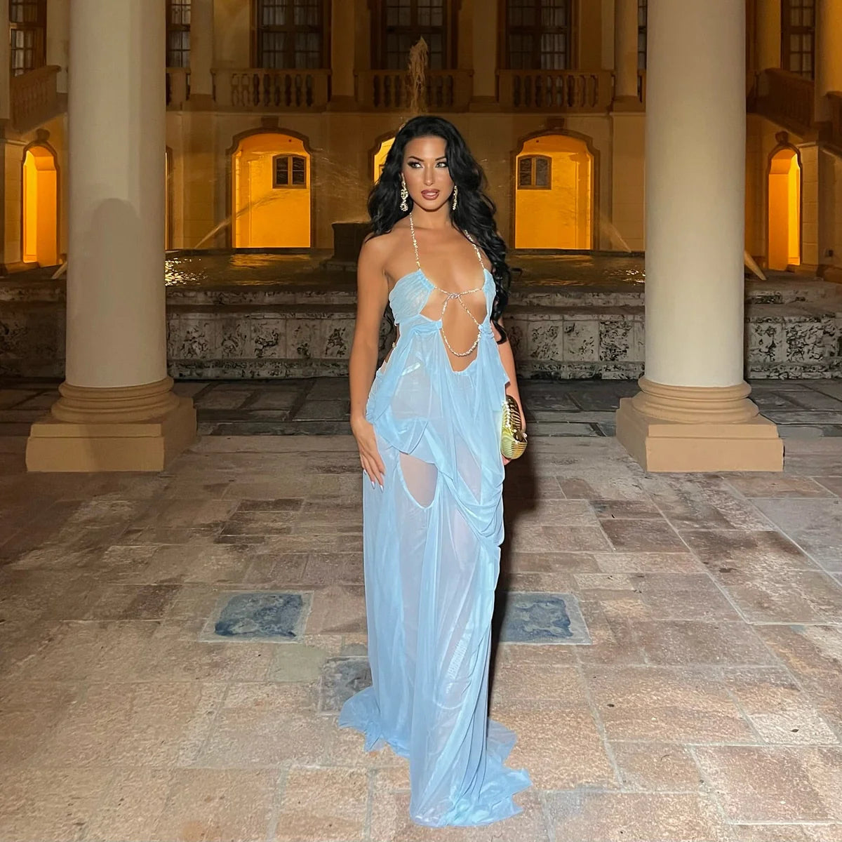 Océane Vêtements- Naia Mesh Maxi Dress