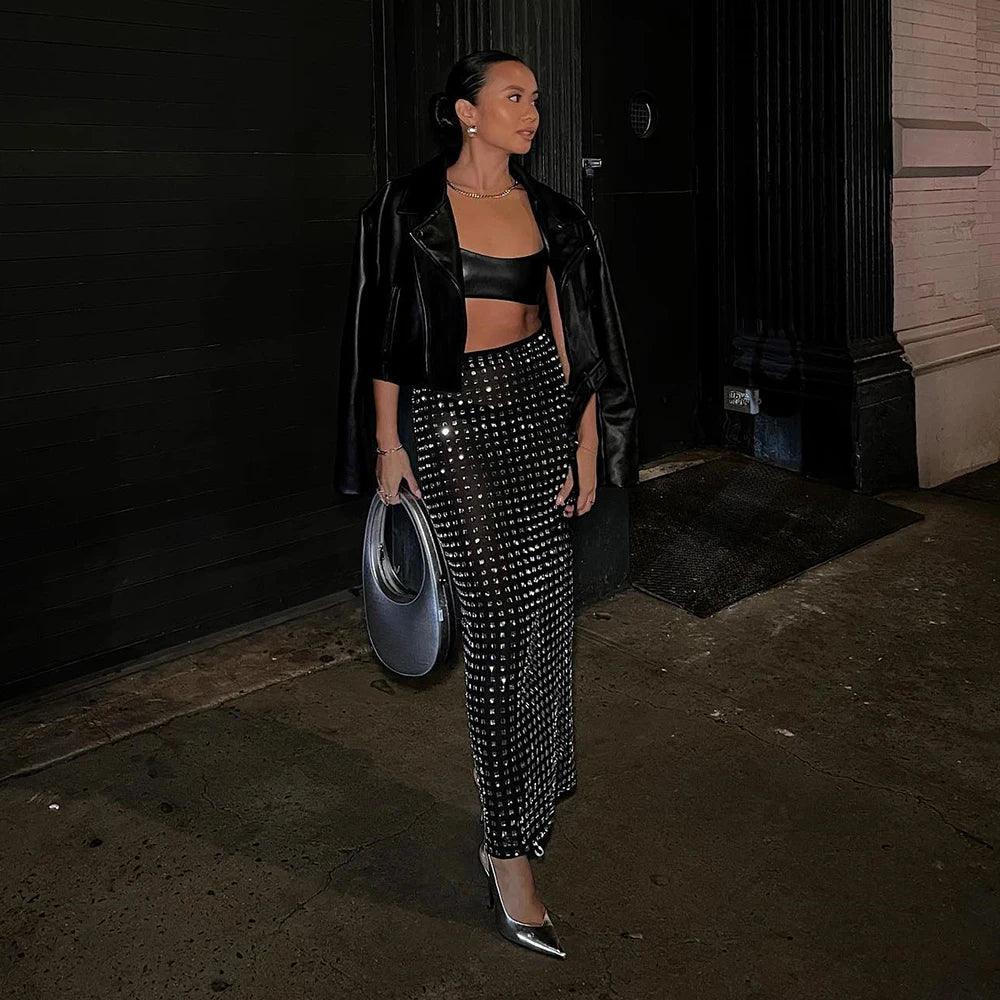 Océane Vêtements- Rhone Diamante Maxi Skirt