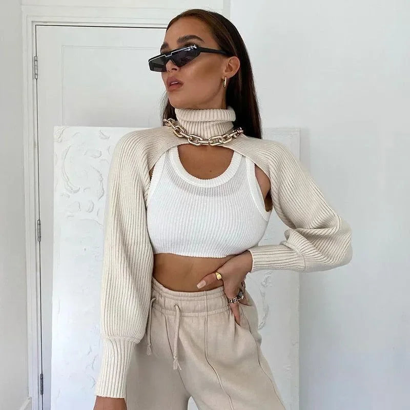 Océane Vêtements-Amanda Knitted Crop Top Sweater