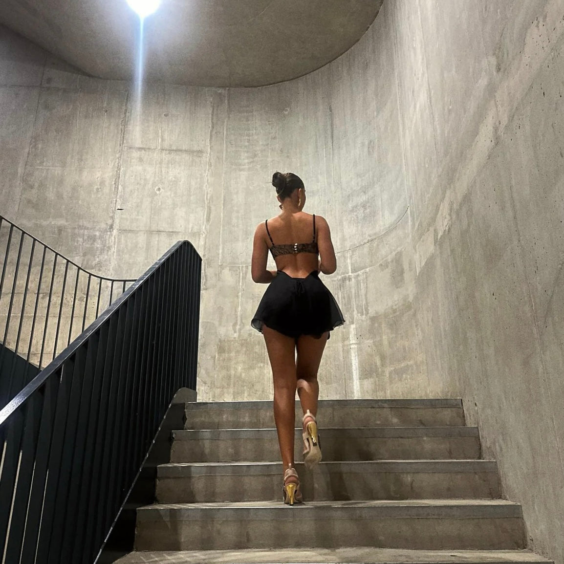 Océane Vêtements - French Chain Strap Bralette Backless Mini Dress