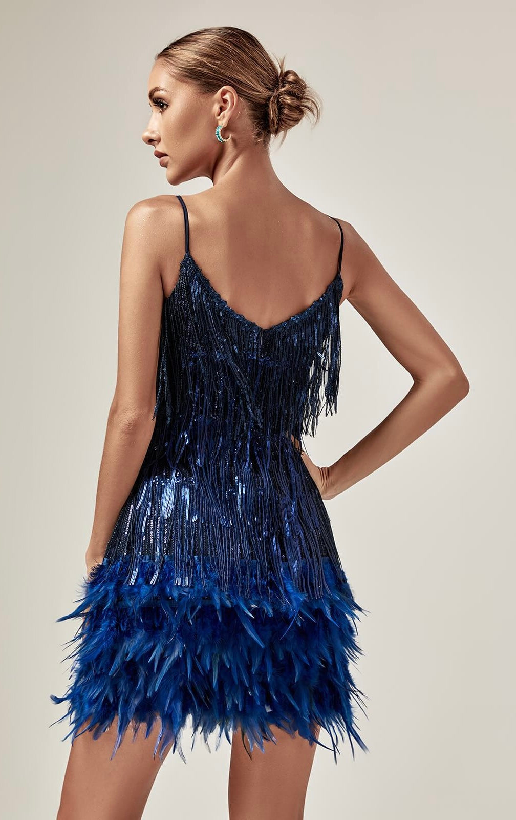 Océane Vêtements - Austyn Tassel Feather Mini Dress