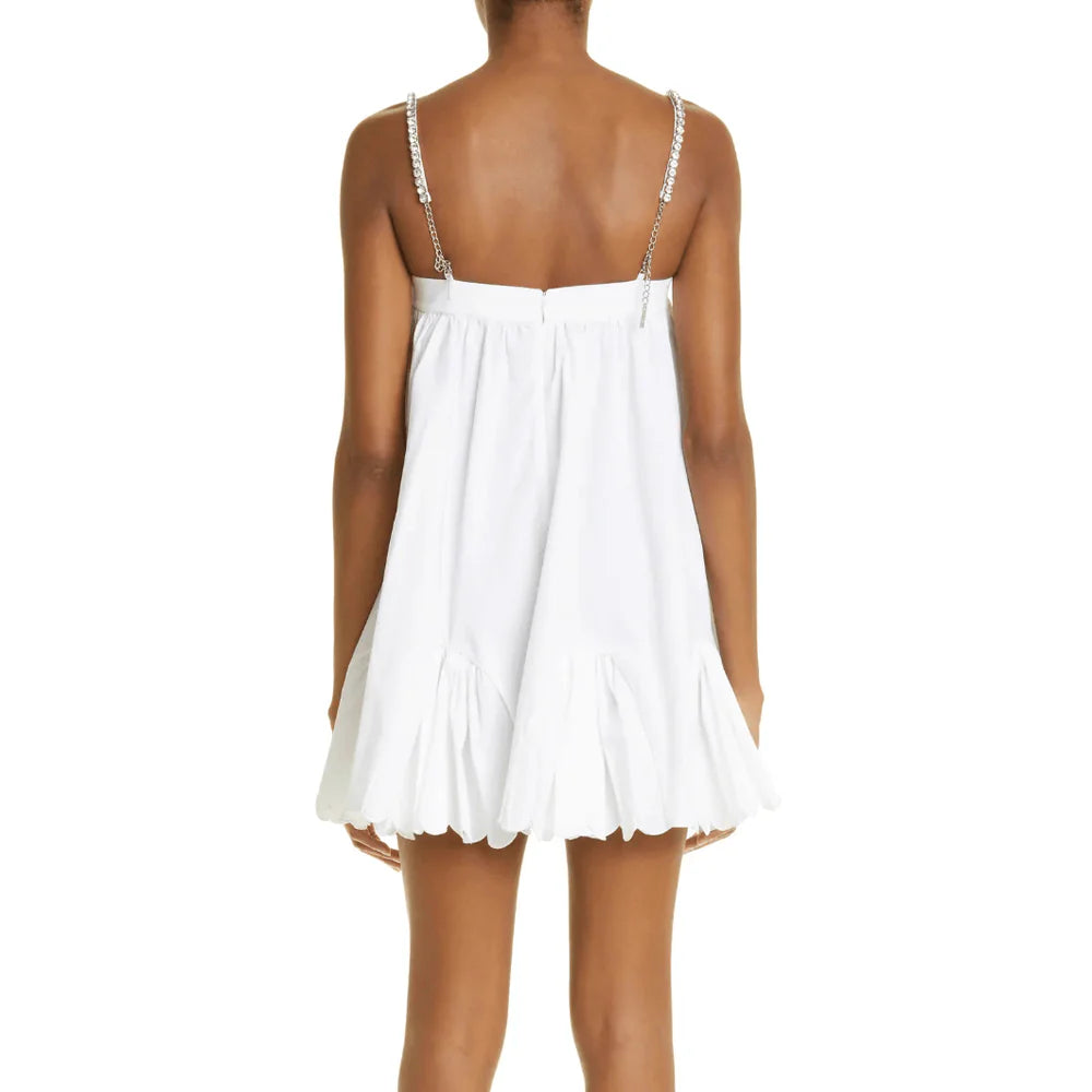 Océane Vêtements - Intime Paris Poplin Scalloped - Hem Mini Dress