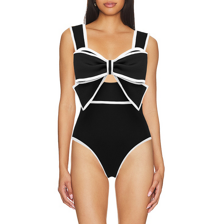 Océane Vêtements - Élégante One Piece Cutout Bowtie Swim Suit
