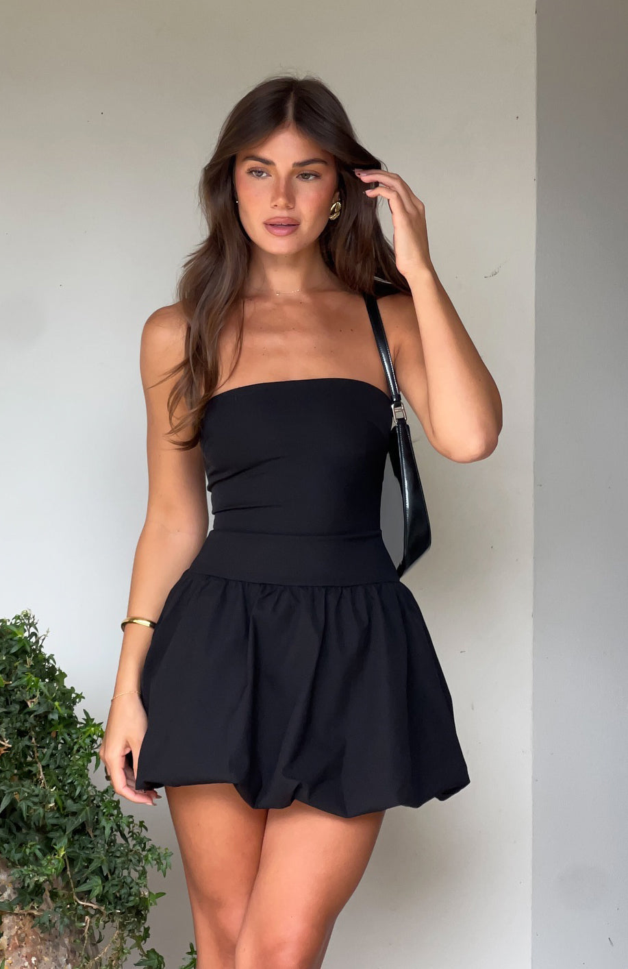 Océane Vêtements - Princesse Gathered Bubble Skirt Mini Dress - Solid Vibrant Colors