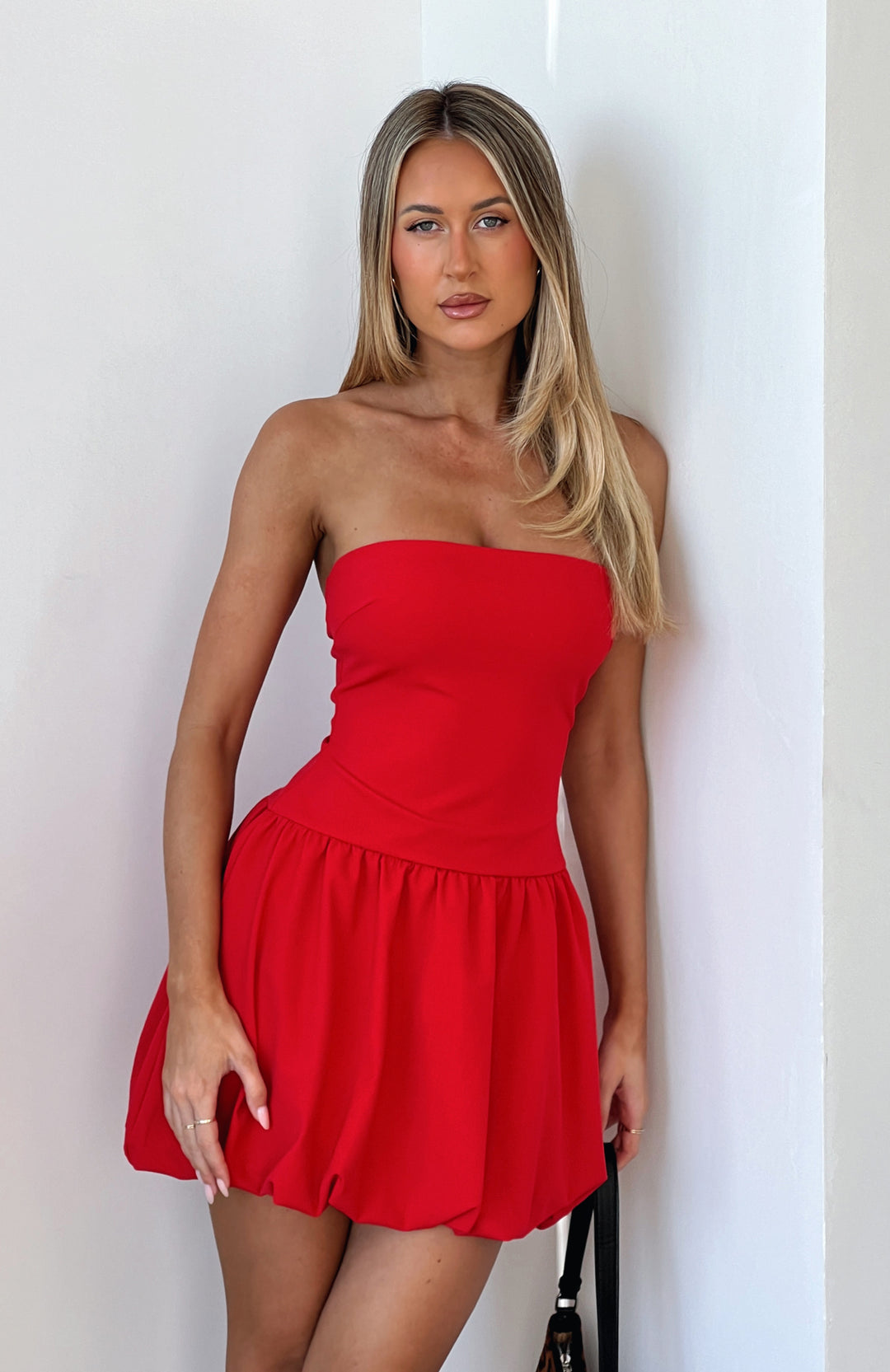 Océane Vêtements - Princesse Gathered Bubble Skirt Mini Dress - Solid Vibrant Colors