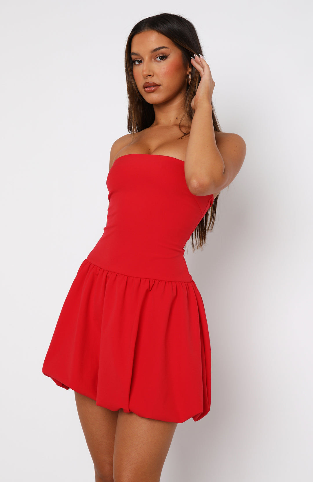 Océane Vêtements - Princesse Gathered Bubble Skirt Mini Dress - Solid Vibrant Colors