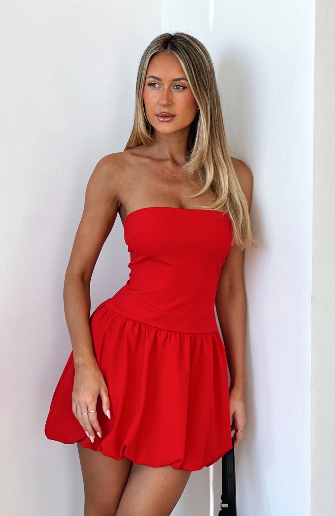Océane Vêtements - Princesse Gathered Bubble Skirt Mini Dress - Solid Vibrant Colors