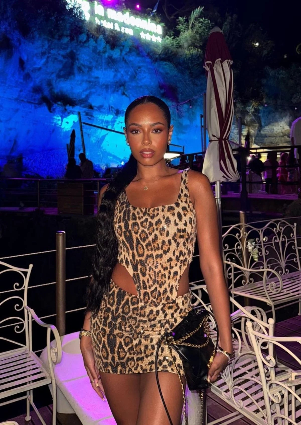 Océane Vêtements - Brigitte Two Piece Leopard Mini Skirt