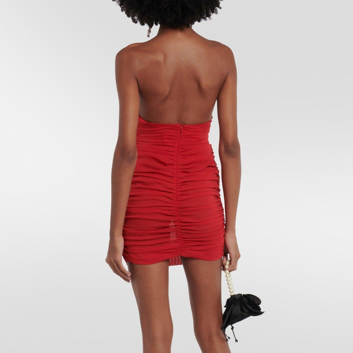 Océane Vêtements -Emily in Paris Appliqué Ruched Mini Dress