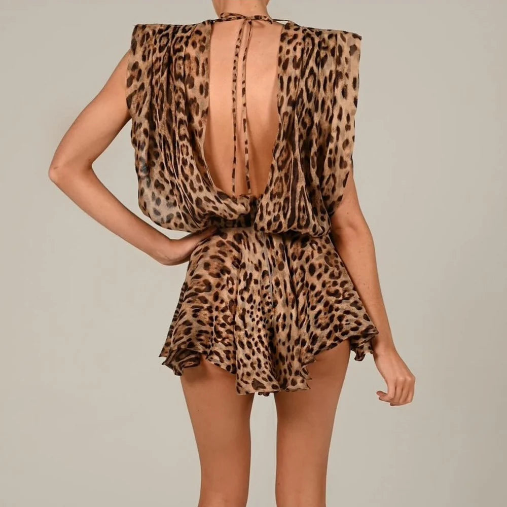 Océane Vêtements -  Exotique Deep V Plunge Mini Dress