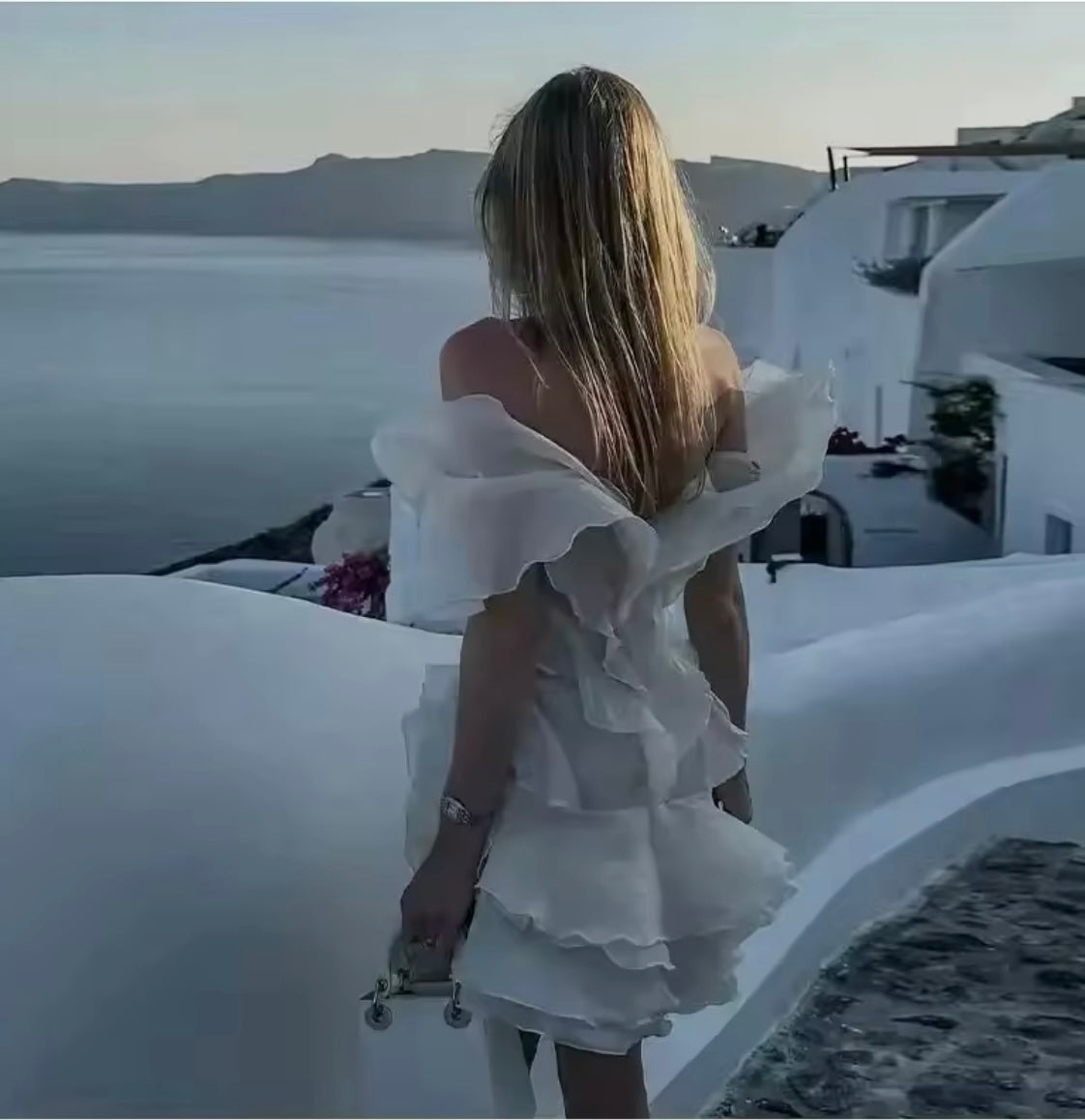 Océane Vêtements - Tu Es Ravissante Ruffle Layered Backless Mini Dress