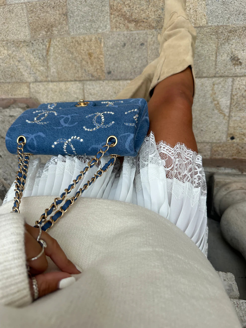 Océane Vêtements- Monaco Mini Lace Skirt In White
