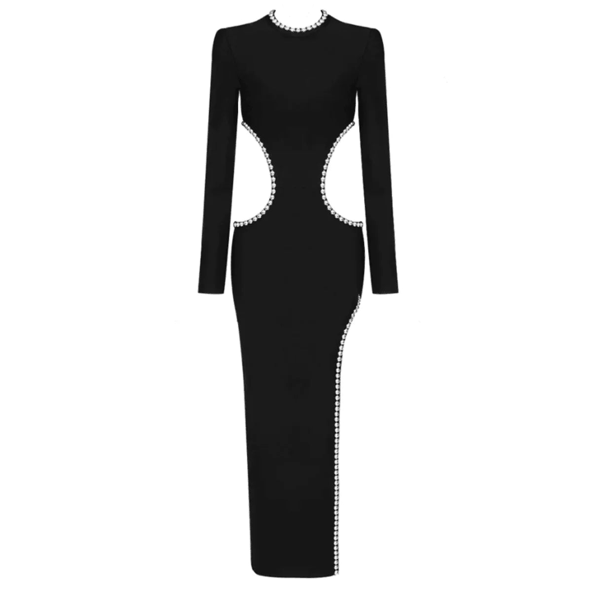Océane Vêtements - Royal Radiance O-Neck Cutout Maxi Dress